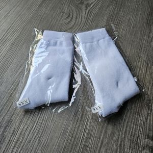2 pairs of toddler white crew socks